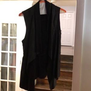 Faux leather vest